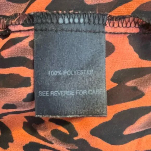 Patterson J. Kincaid Orange Cheetah Blouse - Picture 7 of 8